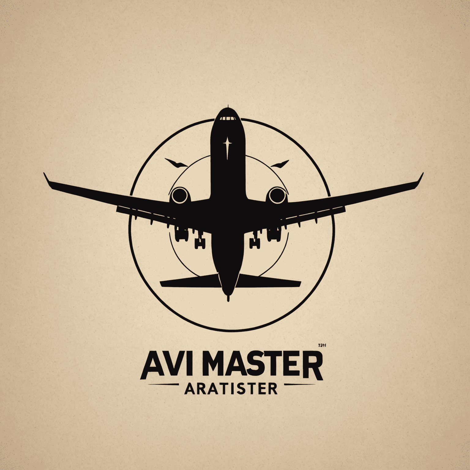 AVI-MASTER logo - A stylized airplane silhouette with the company name