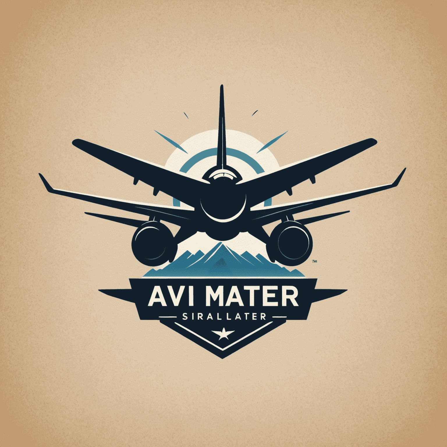 AVI-MASTER logo - A stylized airplane silhouette with the company name