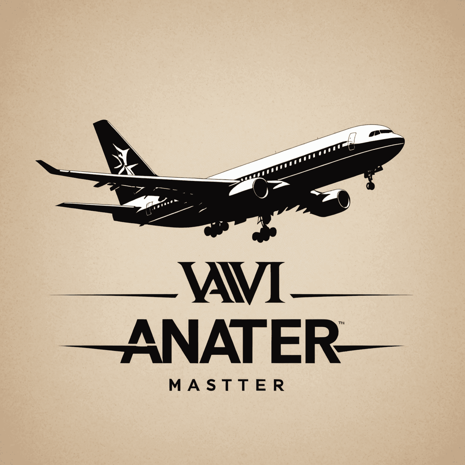 AVI-MASTER logo - A stylized airplane silhouette with the company name