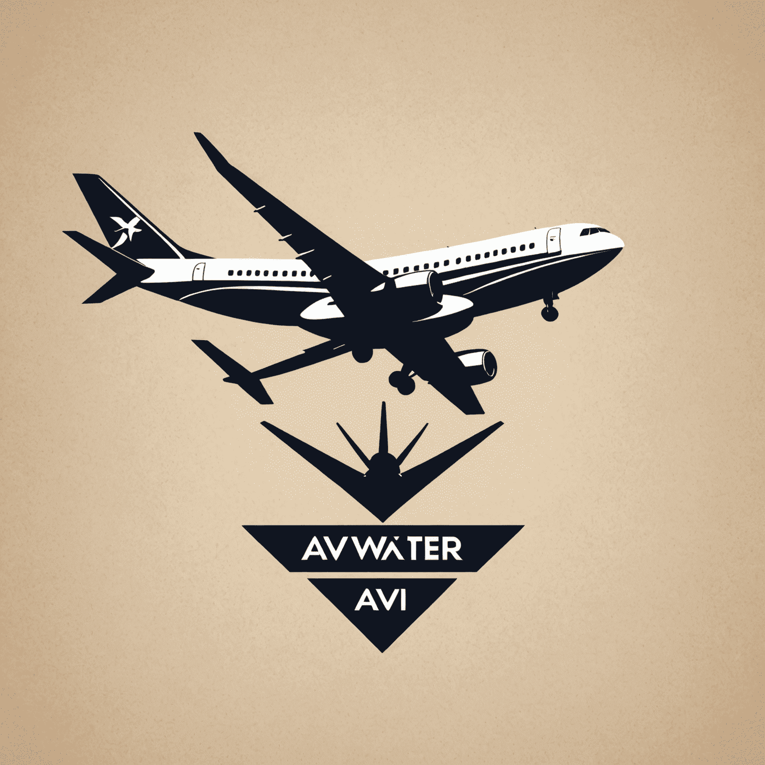 AVI-MASTER logo - A stylized airplane silhouette with the company name