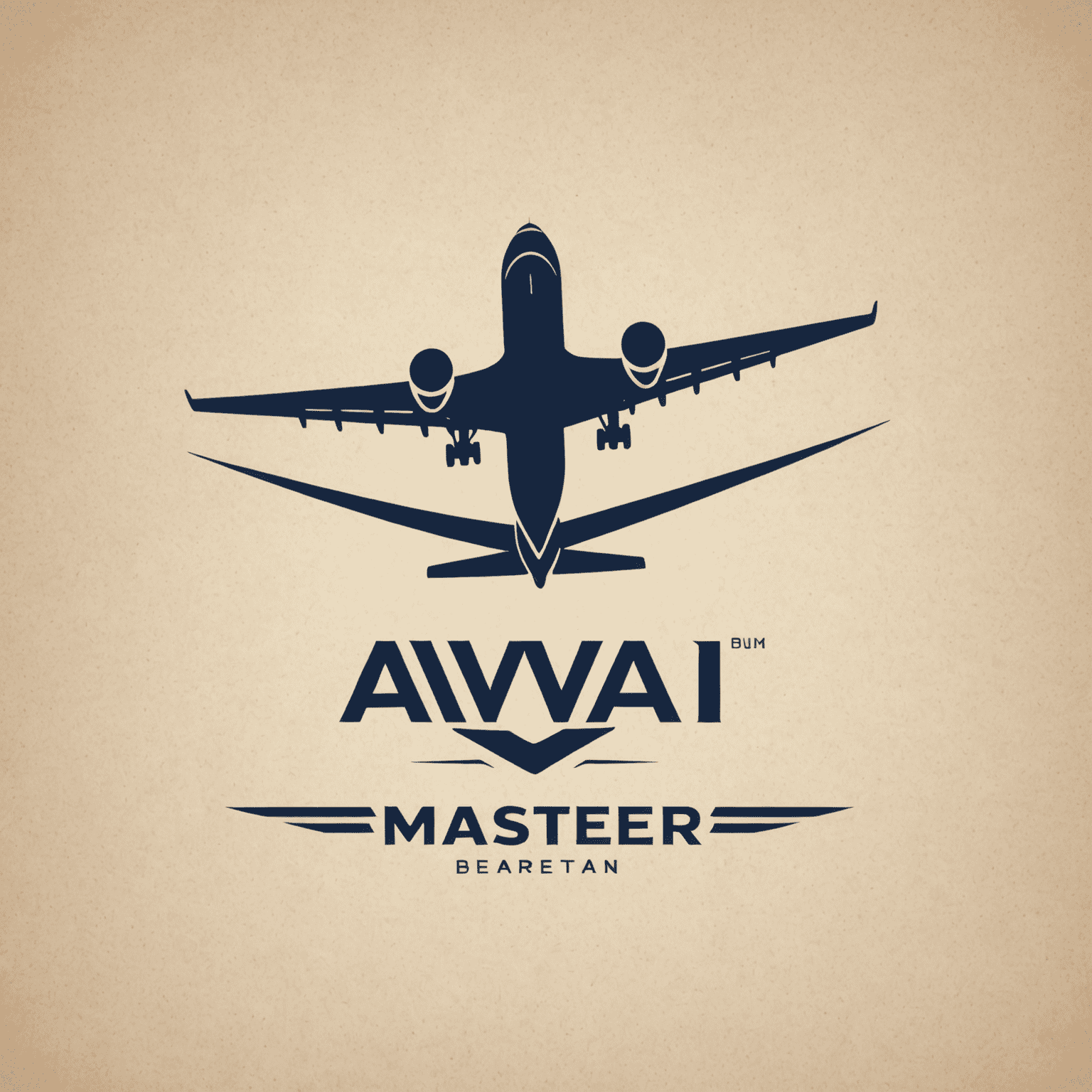 AVI-MASTER logo - A stylized airplane silhouette with the company name