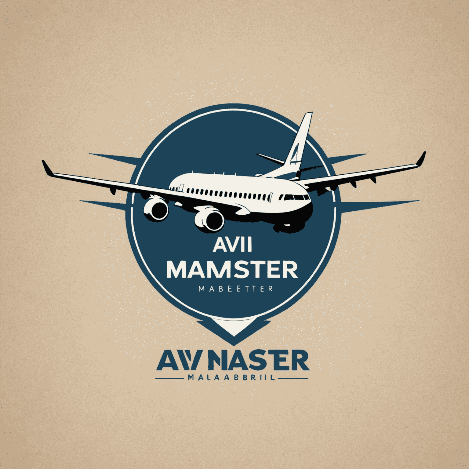 AVI-MASTER logo - A stylized airplane silhouette with the company name